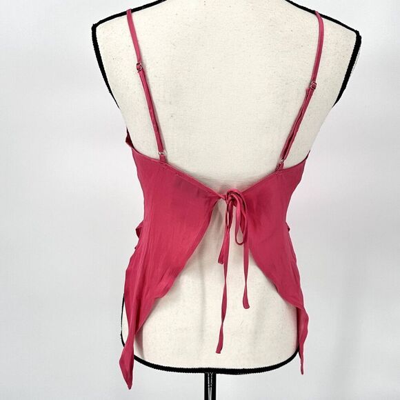 Hazel Boutique Womens‎ Pink Asymmetrical Crop Top Size Medium - Picture 6 of 9